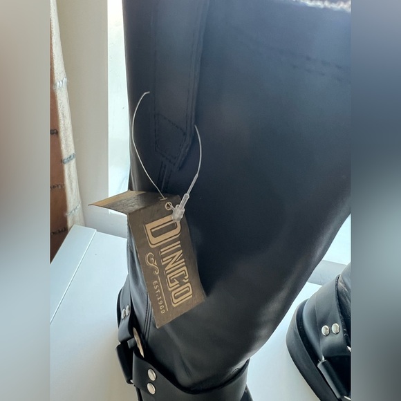 NWT Dingo 1969 Molly Harness Moto Black Leather Boots, Sz 11 women’s - Picture 5 of 7